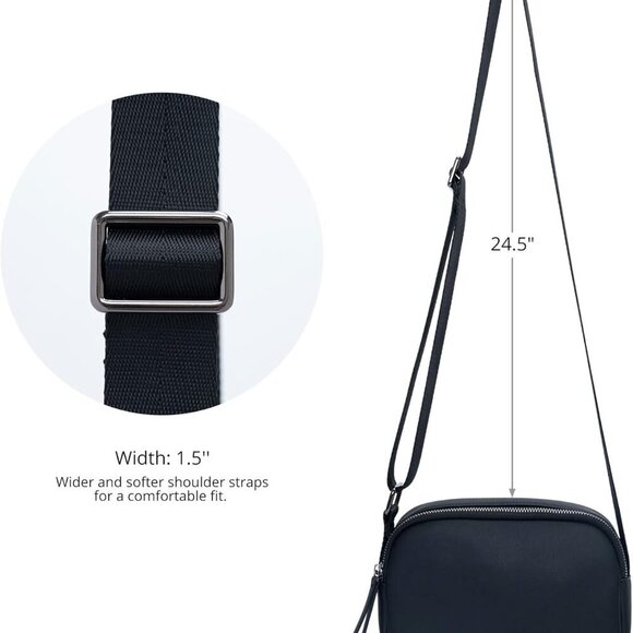 Small Crossbody Bag Vegan Leather Compact Light Travel Purse